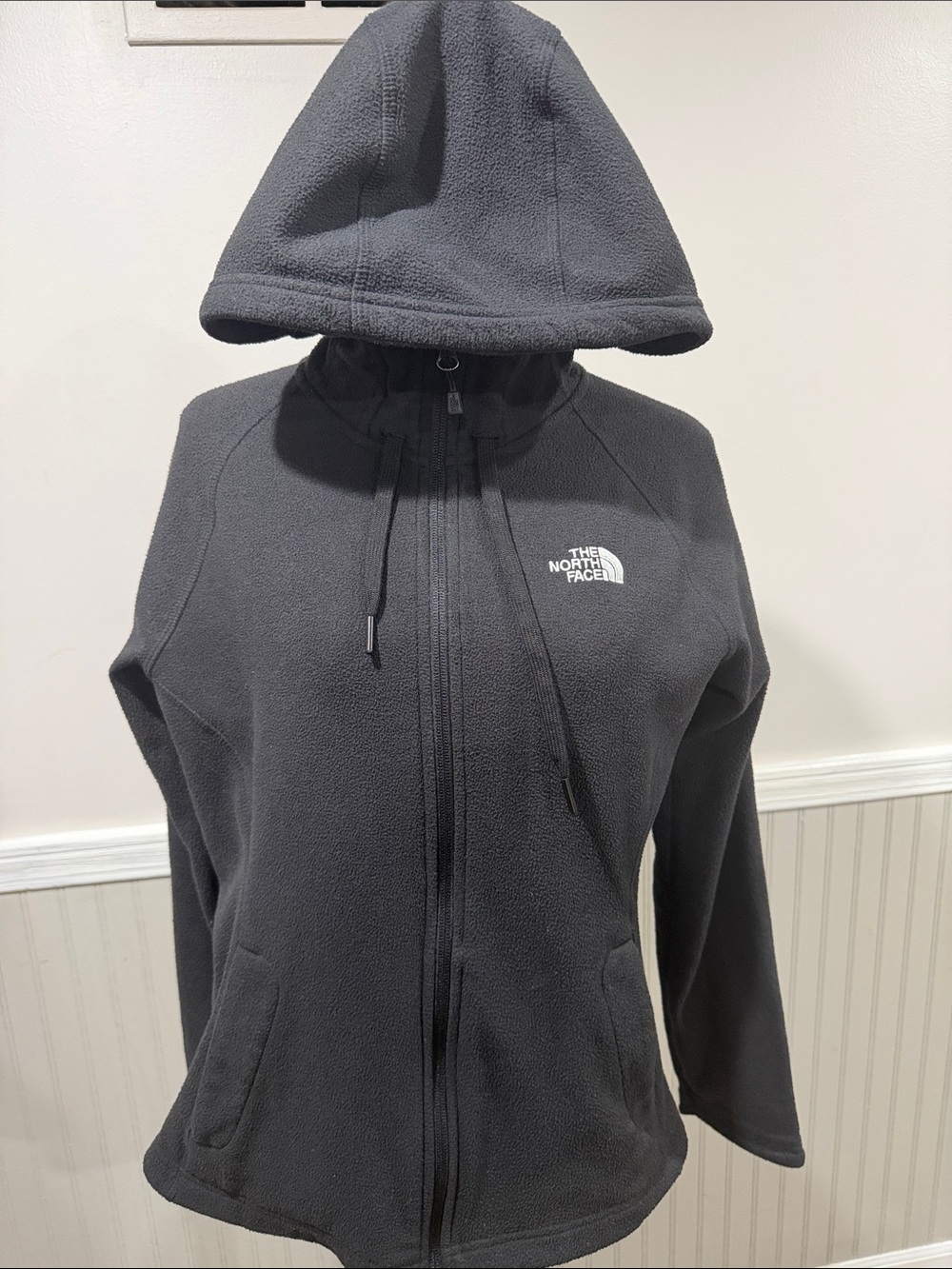The North Face Women's Charcoal Fleece Full-Zip Hooded Jacket